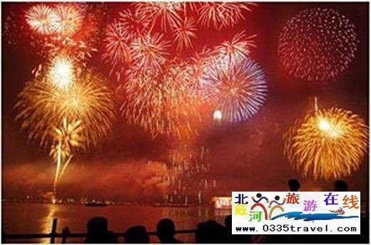 北戴河煙花篝火晚會