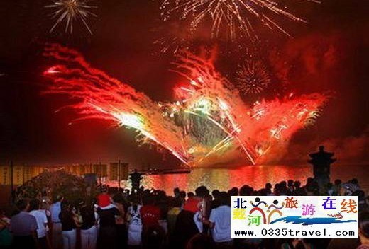 北戴河煙花篝火晚會