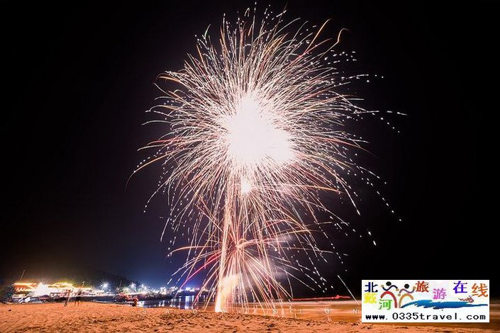 北戴河南戴河東戴河煙花焰火沙灘篝火晚會