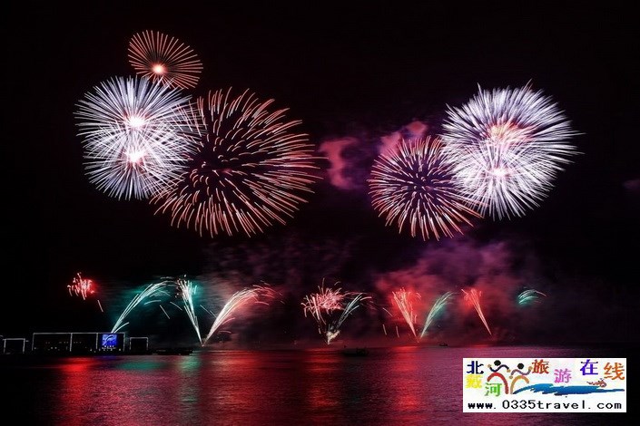 北戴河南戴河東戴河煙花焰火沙灘篝火晚會