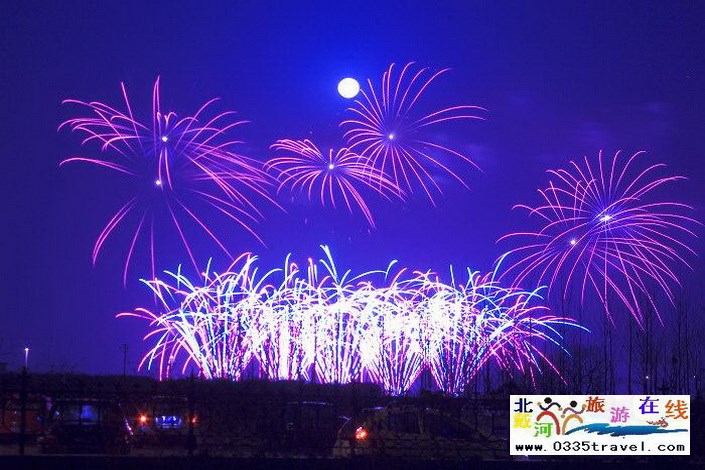 北戴河南戴河東戴河煙花焰火沙灘篝火晚會